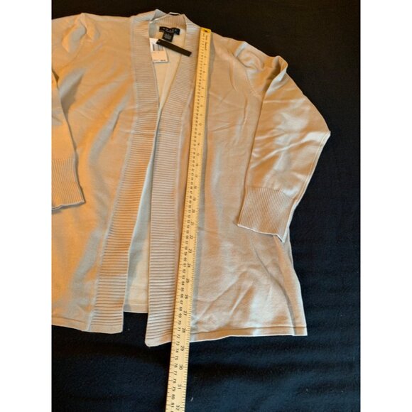 Grace Beige Open Front Cardigan Sweater Size Large Rayon Nylon Womens - Picture 5 of 8